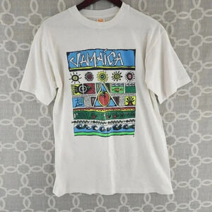 Vintage Jamaica Single Stitch White T Shirt Men's L